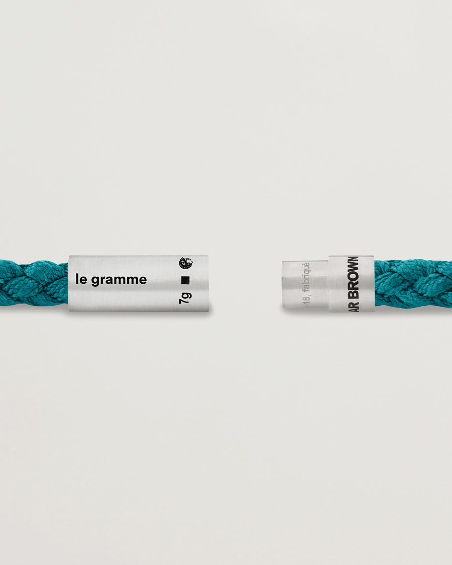 Heren | LE GRAMME x Orlebar Brown Nato Bracelet Navy/Teal | LE GRAMME | x Orlebar Brown Nato Bracelet Navy/Teal