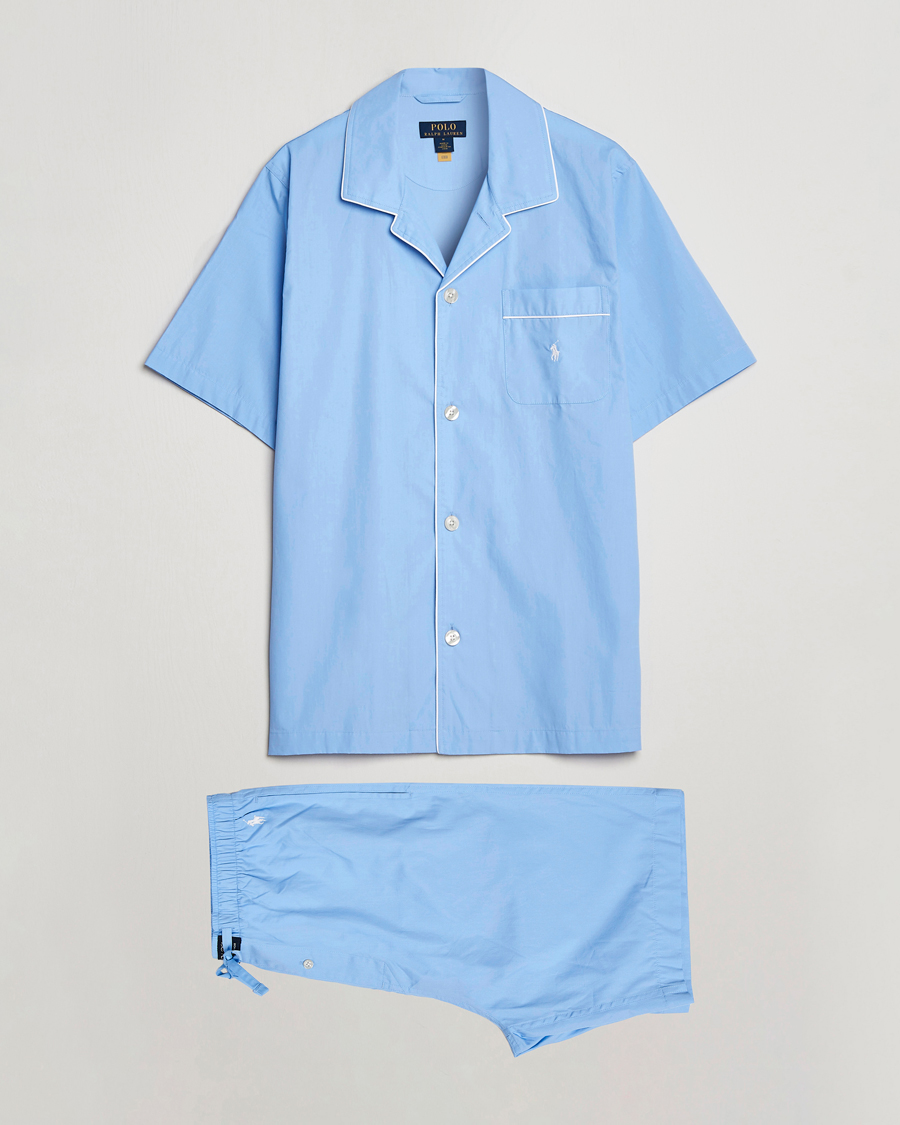 Heren | Pyjama's en gewaden | Polo Ralph Lauren | Cotton Short Pyajama Set Solid Austin Blue