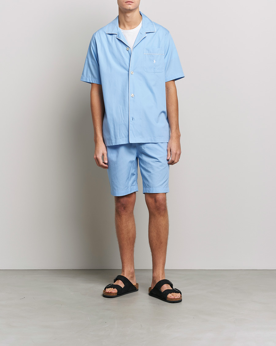 Heren | Pyjama's en gewaden | Polo Ralph Lauren | Cotton Short Pyajama Set Solid Austin Blue
