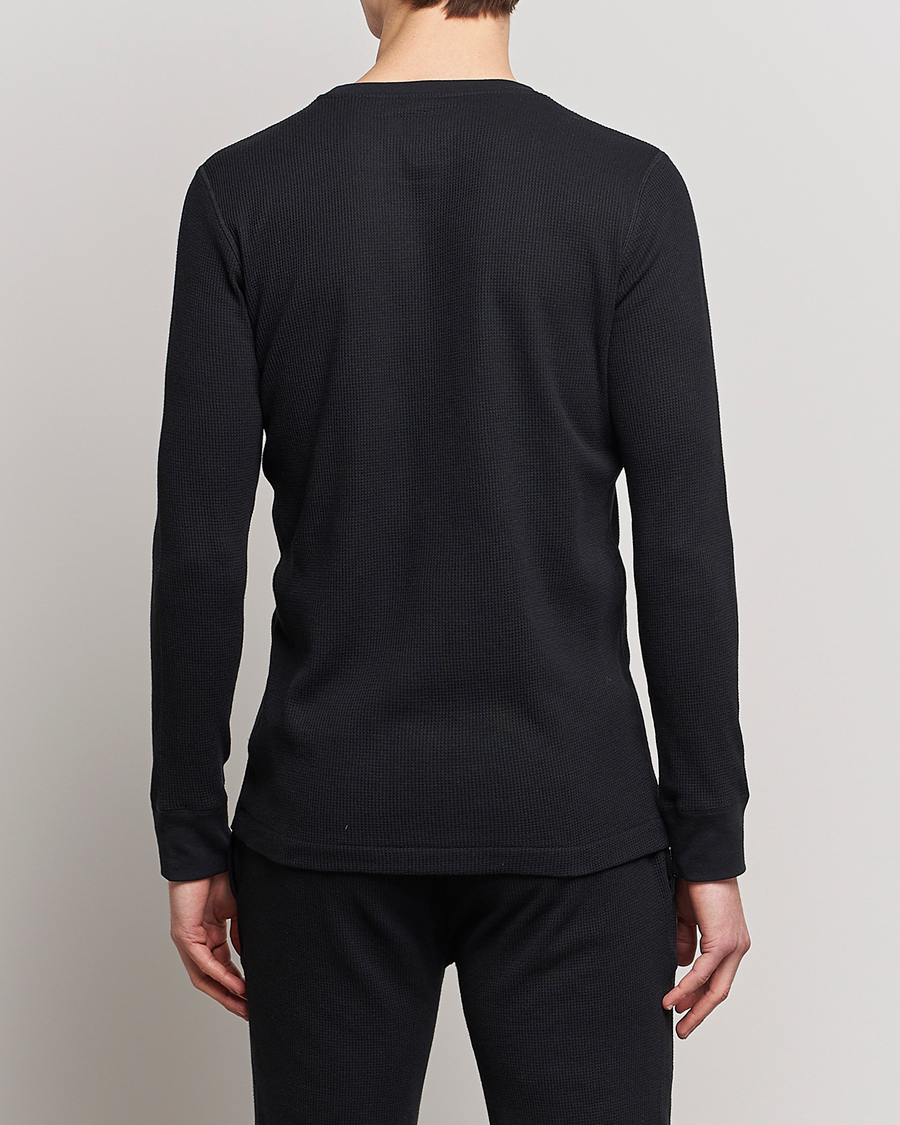 Heren | T-shirts | Polo Ralph Lauren | Waffle Long Sleeve Crew Neck Black