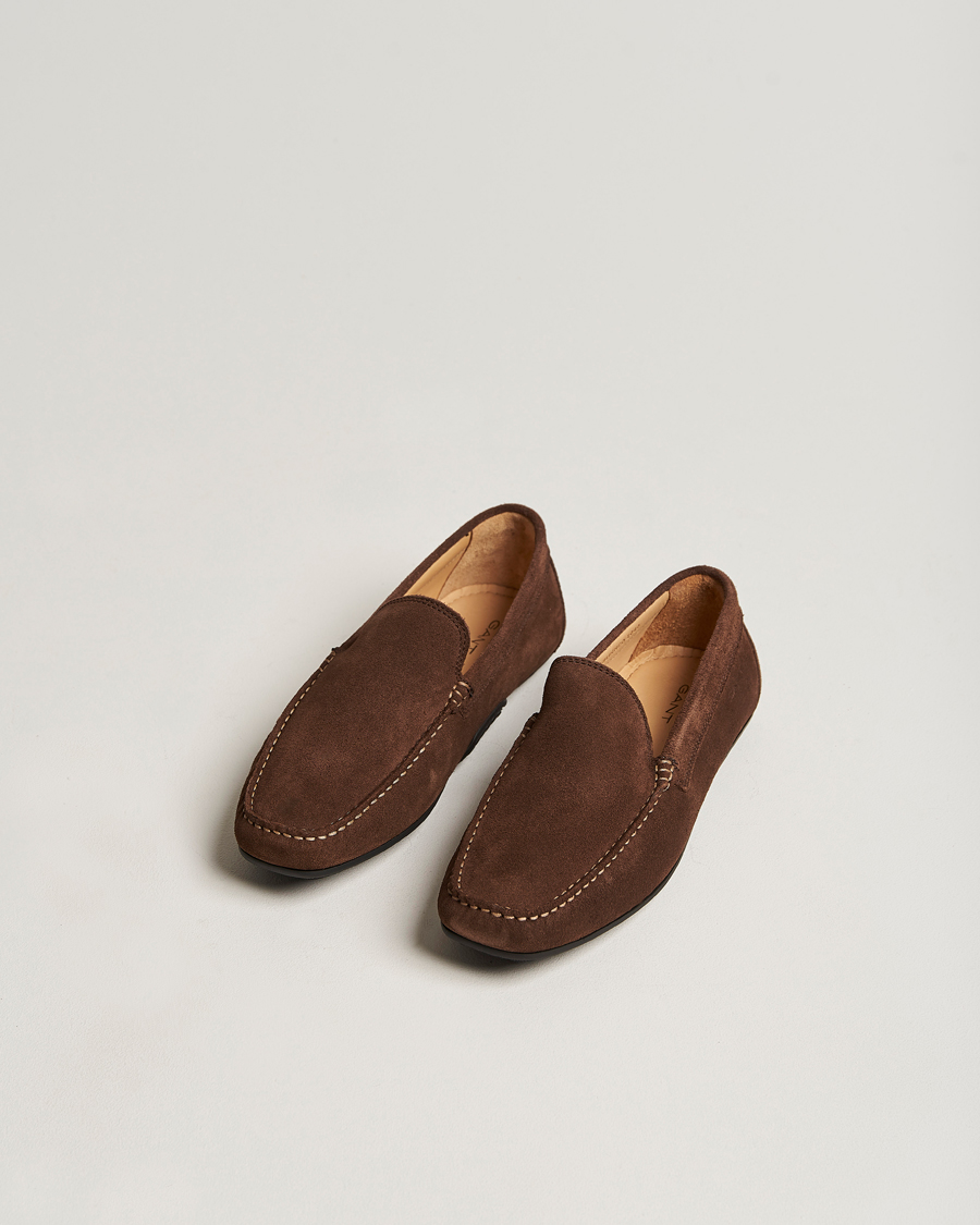Homme | GANT Mc Bay Suede Car Shoe Dark Brown | Gant | Mc Bay Suede Car Shoe Dark Brown