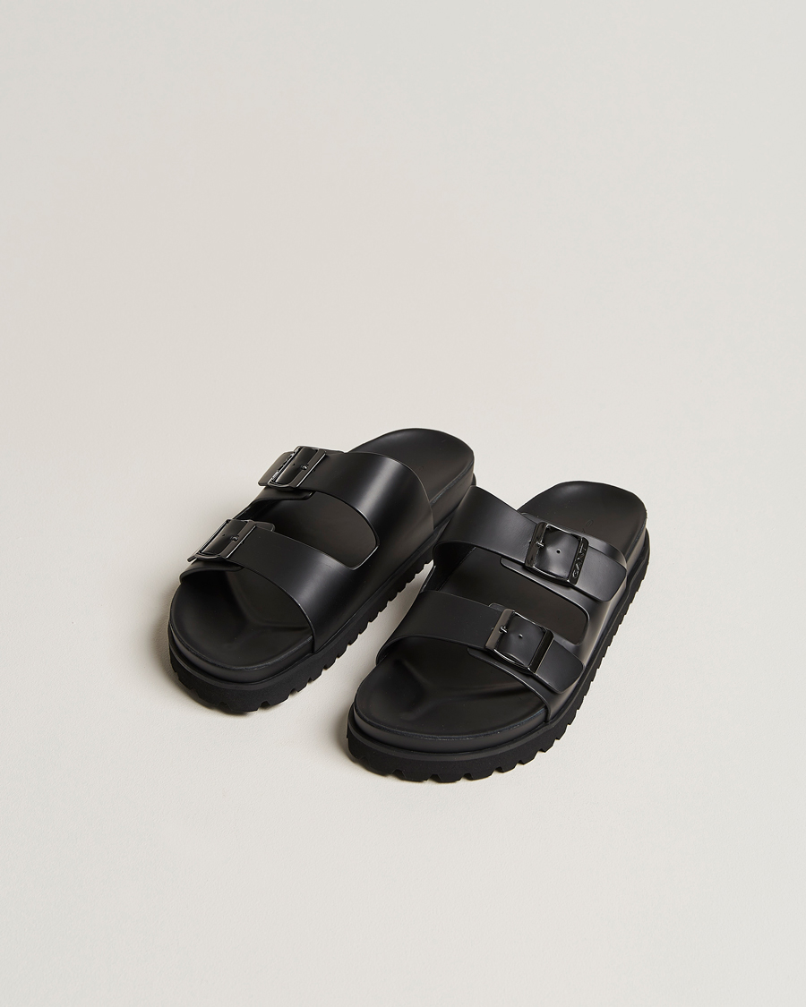 Homme | GANT Primapal Leather Sandal Black | Gant | Primapal Leather Sandal Black