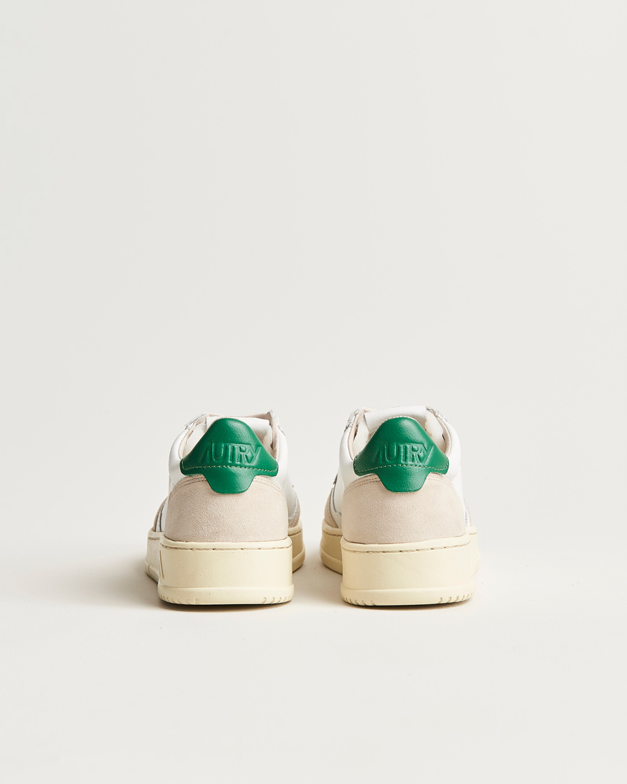 Homme | Autry Medalist Low Leather/Suede Sneaker White/Green | Autry | Medalist Low Leather/Suede Sneaker White/Green