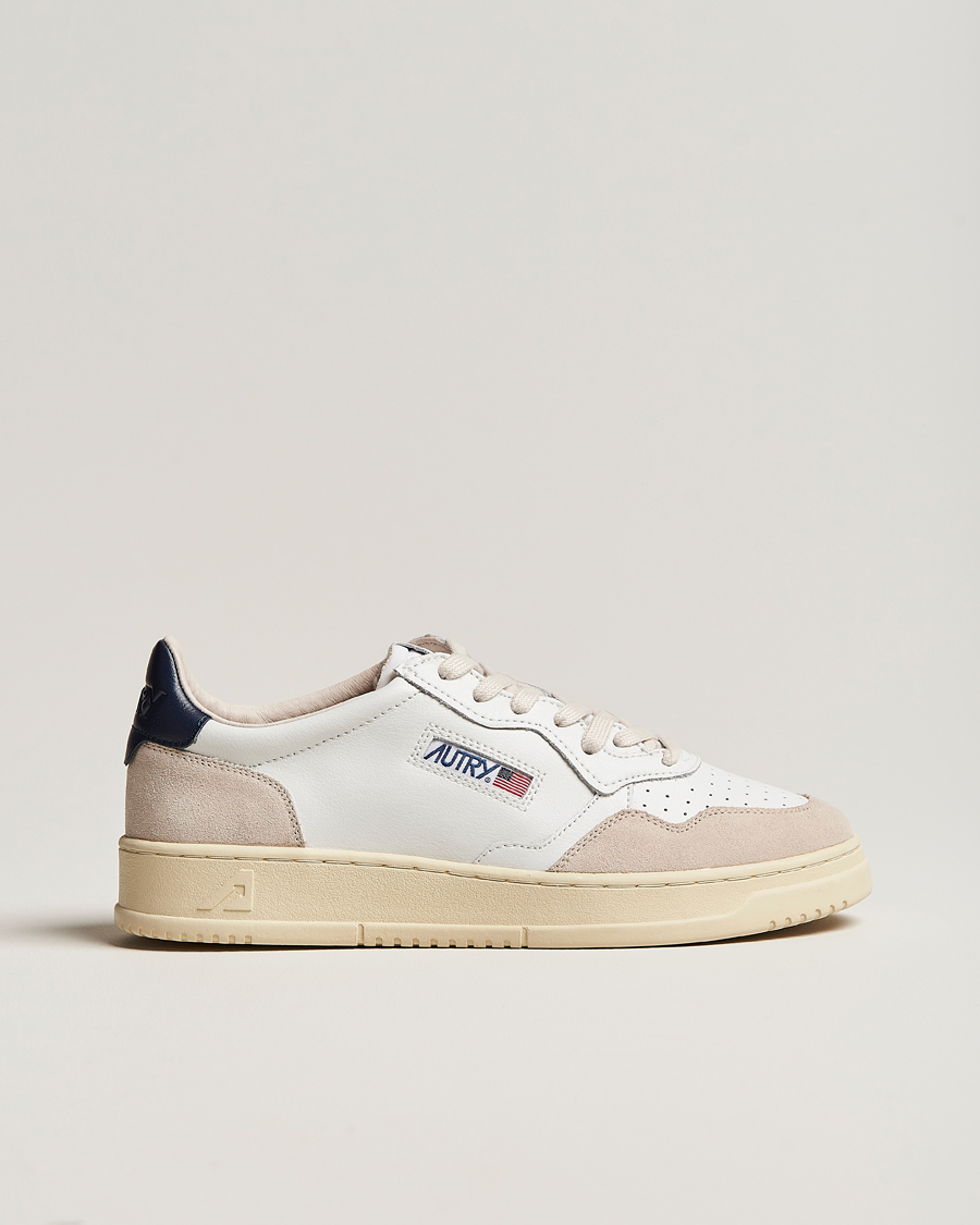 Homme | Baskets | Autry | Medalist Low Leather/Suede Sneaker White/Blue