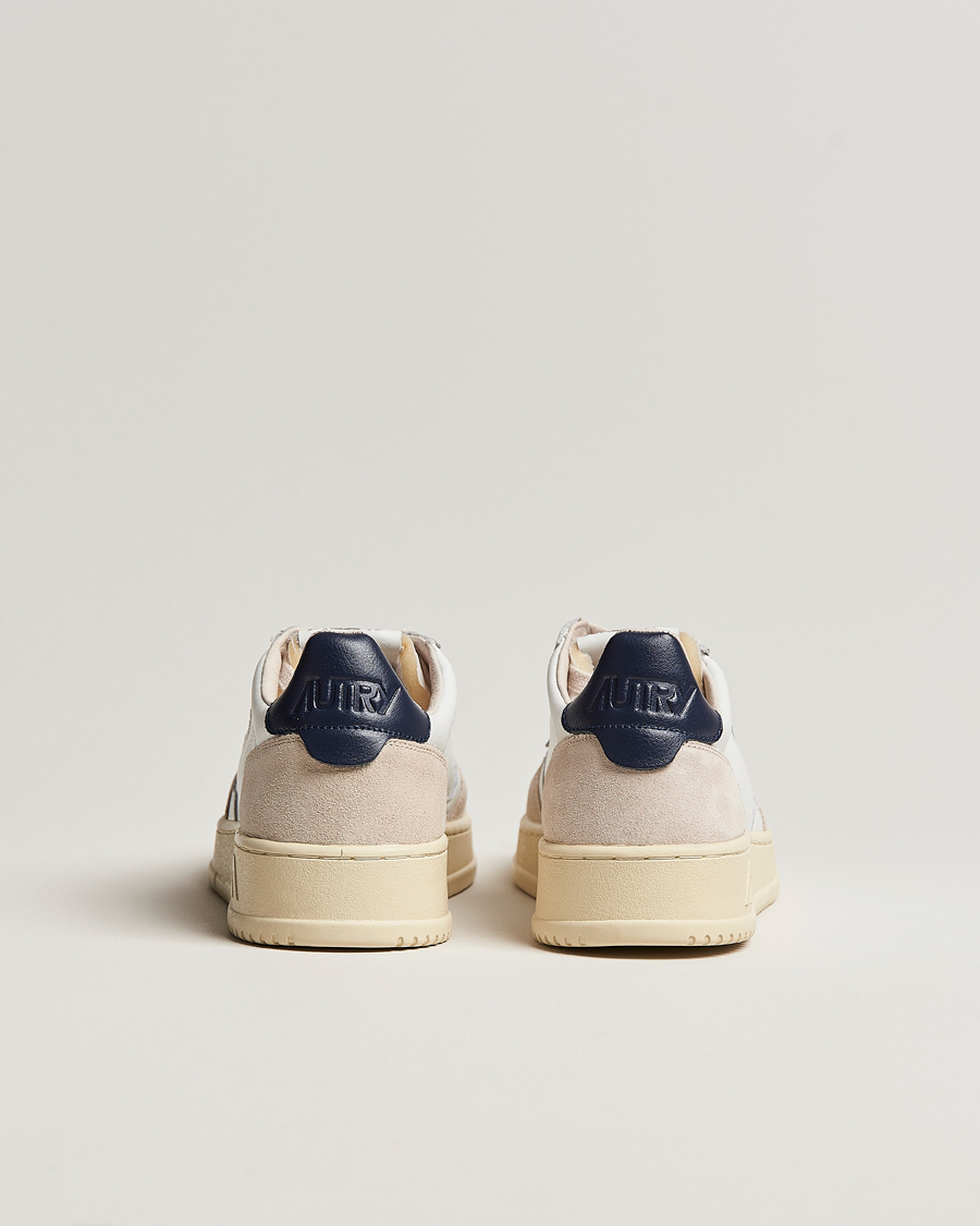 Homme | Baskets | Autry | Medalist Low Leather/Suede Sneaker White/Blue