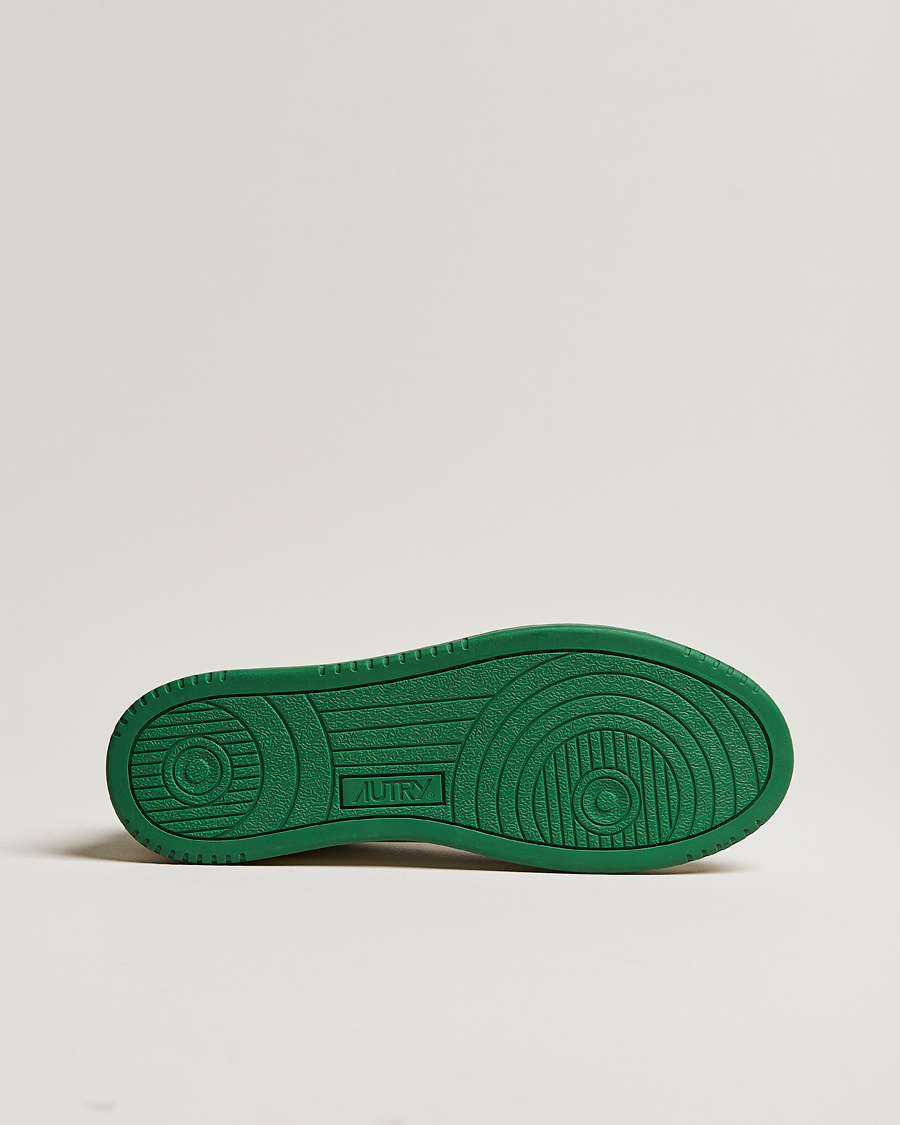 Homme | Autry Medalist Low Bicolor Leather Sneaker White/Green | Autry | Medalist Low Bicolor Leather Sneaker White/Green