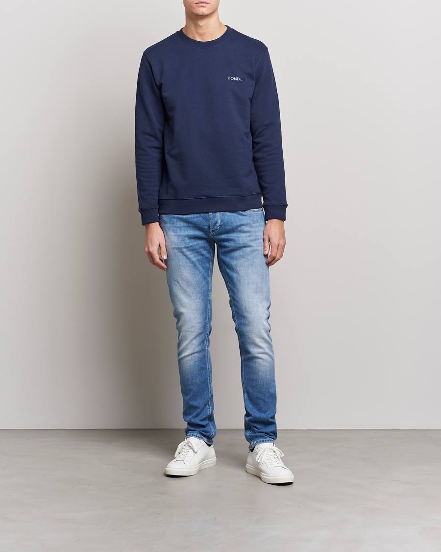 Homme | Pulls Et Tricots | Dondup | Logo Sweatshirt Navy