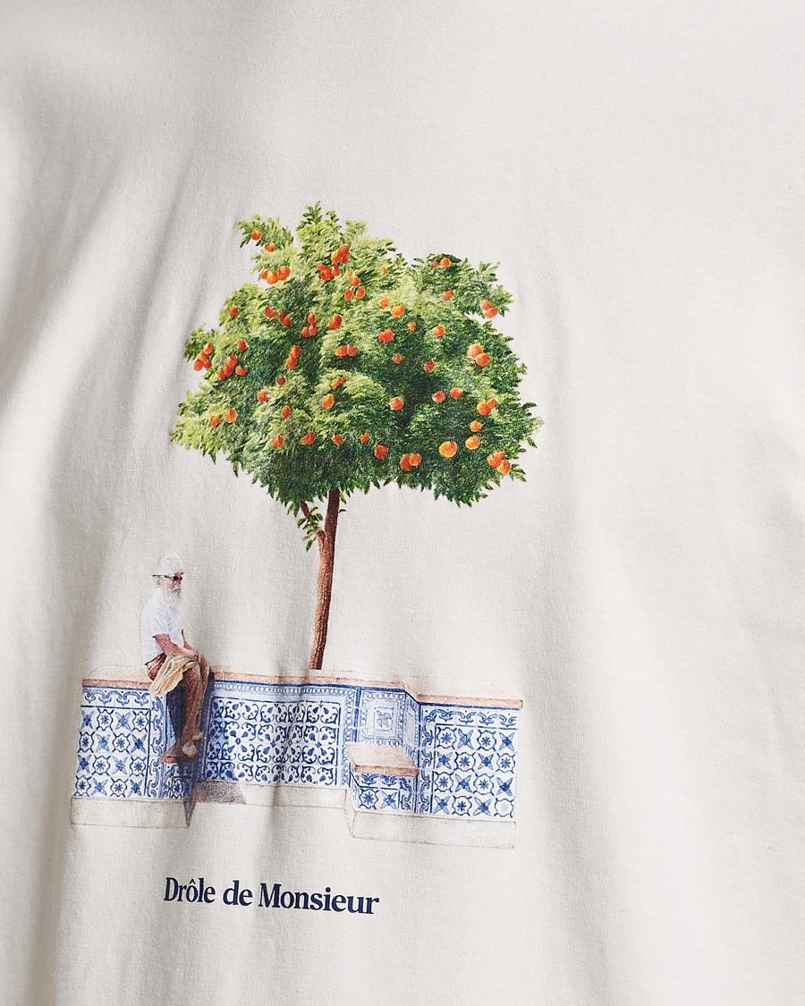 Homme | T-shirts | Drôle de Monsieur | Oranger Print T-Shirt Off White