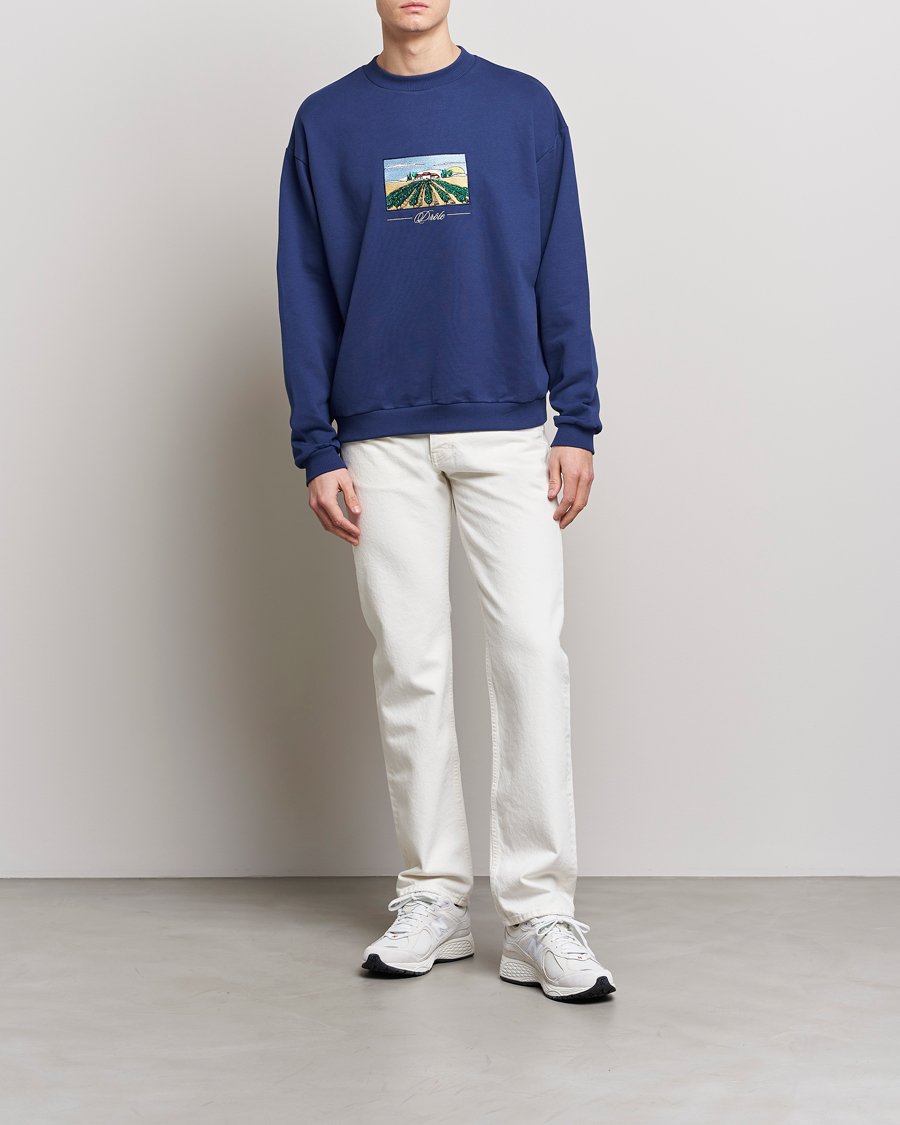 Homme | Pulls Et Tricots | Drôle de Monsieur | Vignes Embroidered Sweatshirt Navy