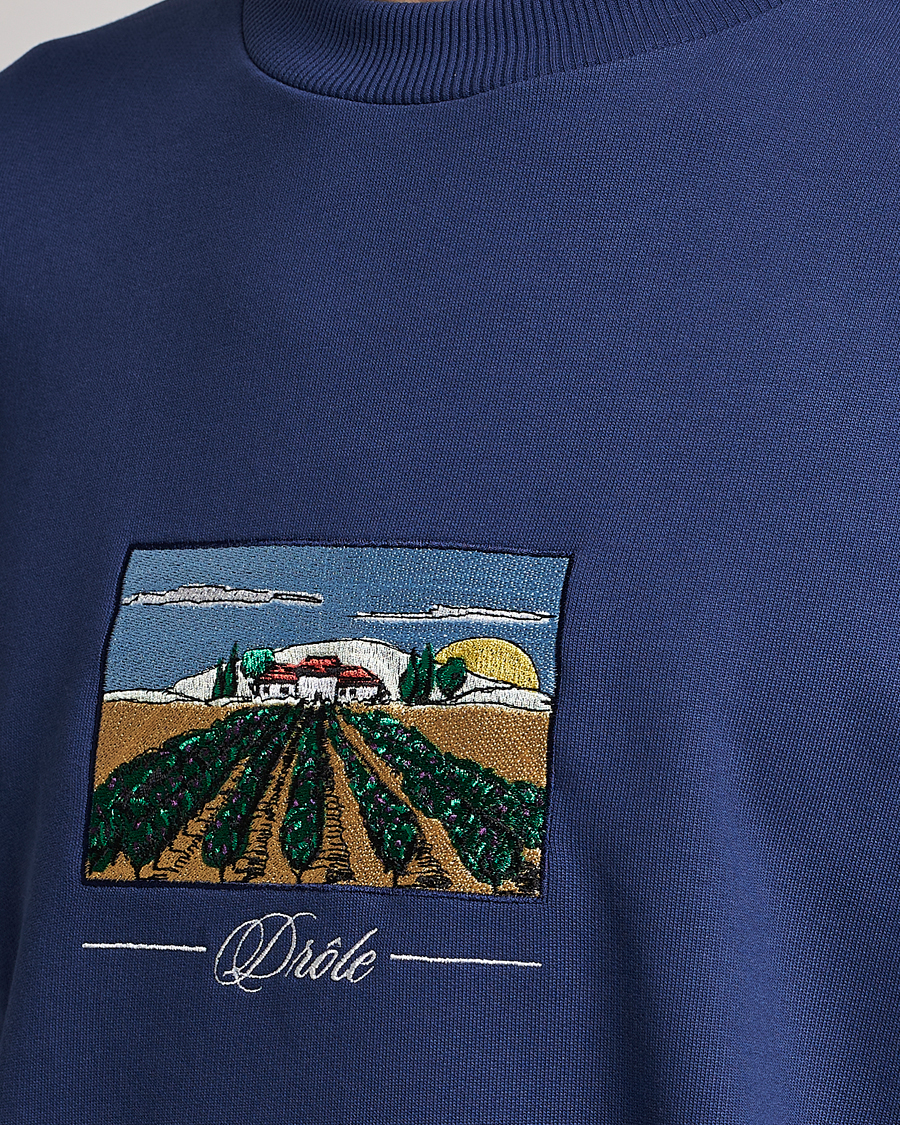Homme | Pulls Et Tricots | Drôle de Monsieur | Vignes Embroidered Sweatshirt Navy