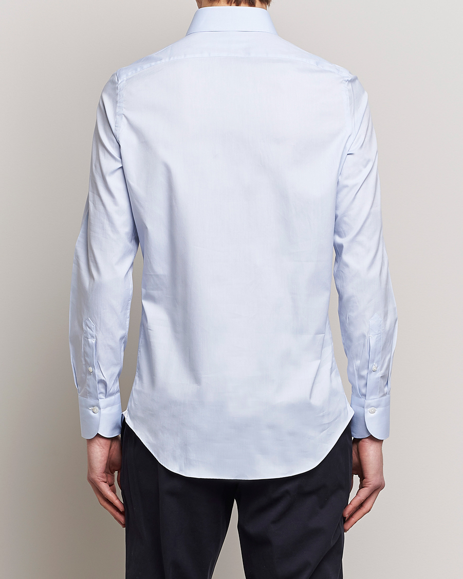Homme | Chemises | Finamore Napoli | Tokyo Slim Oxford Popover Shirt Light Blue