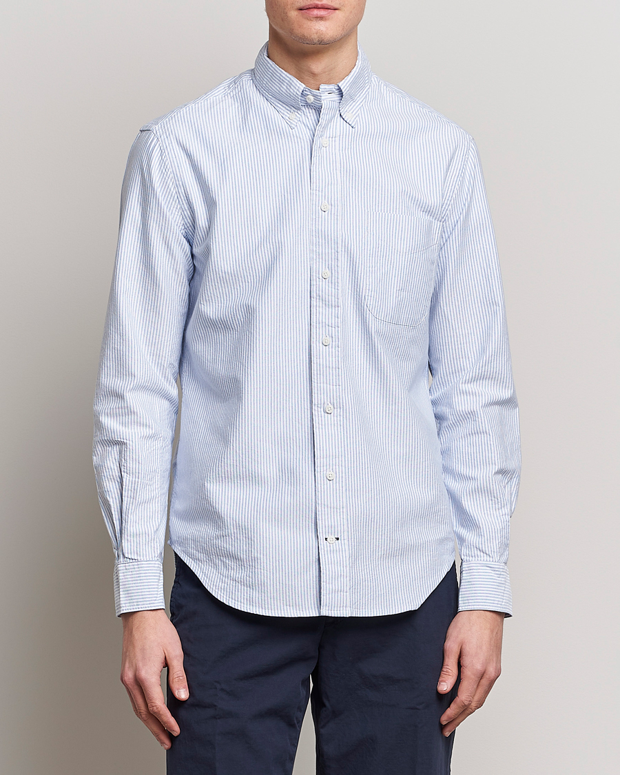 Homme | Chemises | Gitman Vintage | Button Down Oxford Shirt Blue Stripe