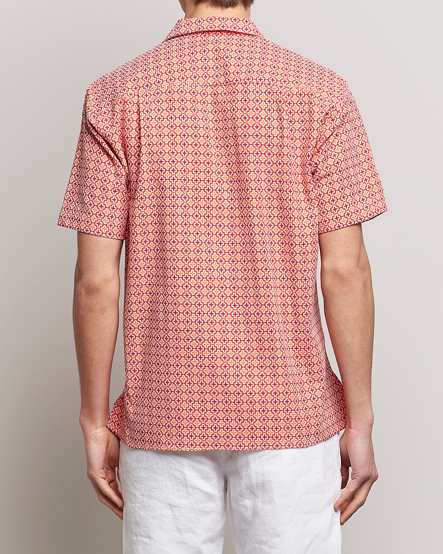 Heren | Overhemden | Gitman Vintage | Summer Ready Jacquard Camp Shirt Rosa