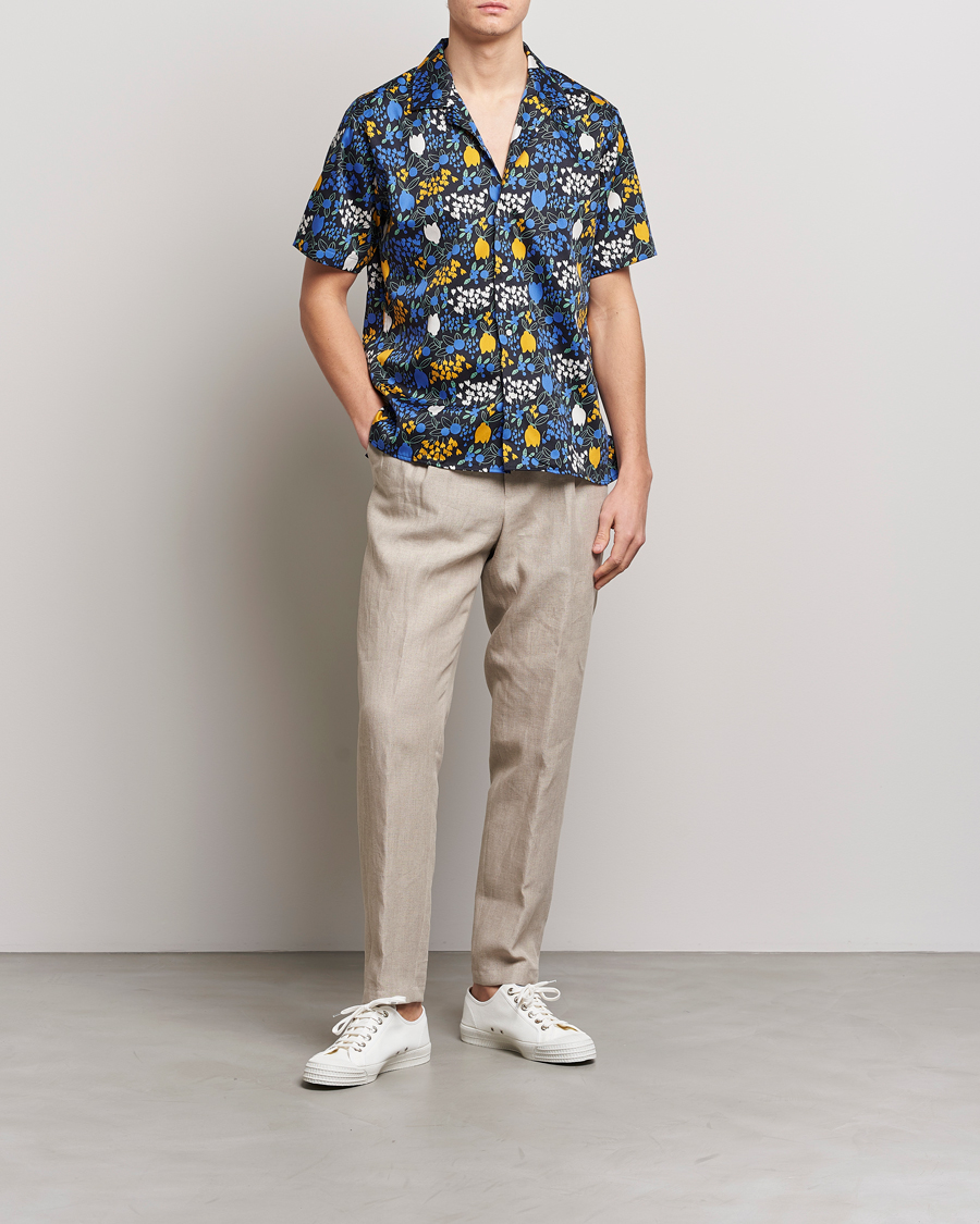 Homme | Chemises | Gitman Vintage | Tulip Fields Camp Shirt Blue
