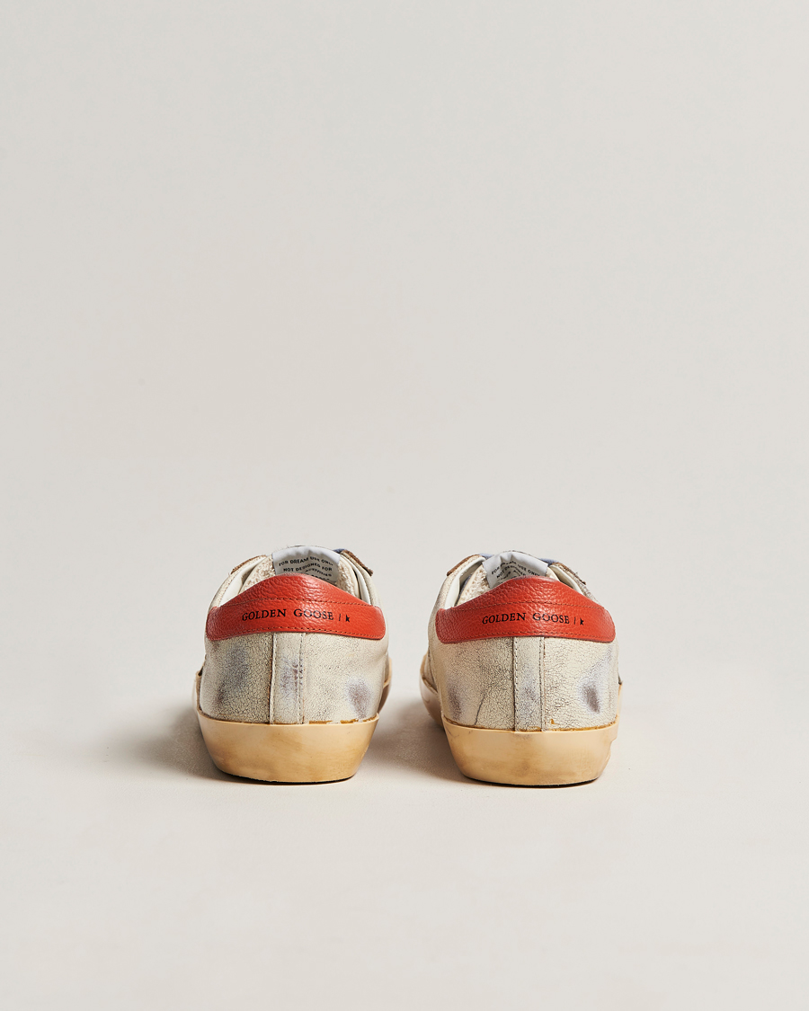 Homme | Golden Goose Deluxe Brand Super-Star Sneakers White/Orange | Golden Goose | Deluxe Brand Super-Star Sneakers White/Orange