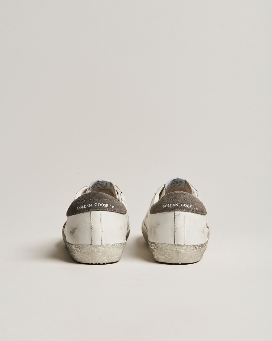 Homme | Golden Goose Deluxe Brand Super-Star Sneakers White/Red | Golden Goose | Deluxe Brand Super-Star Sneakers White/Red