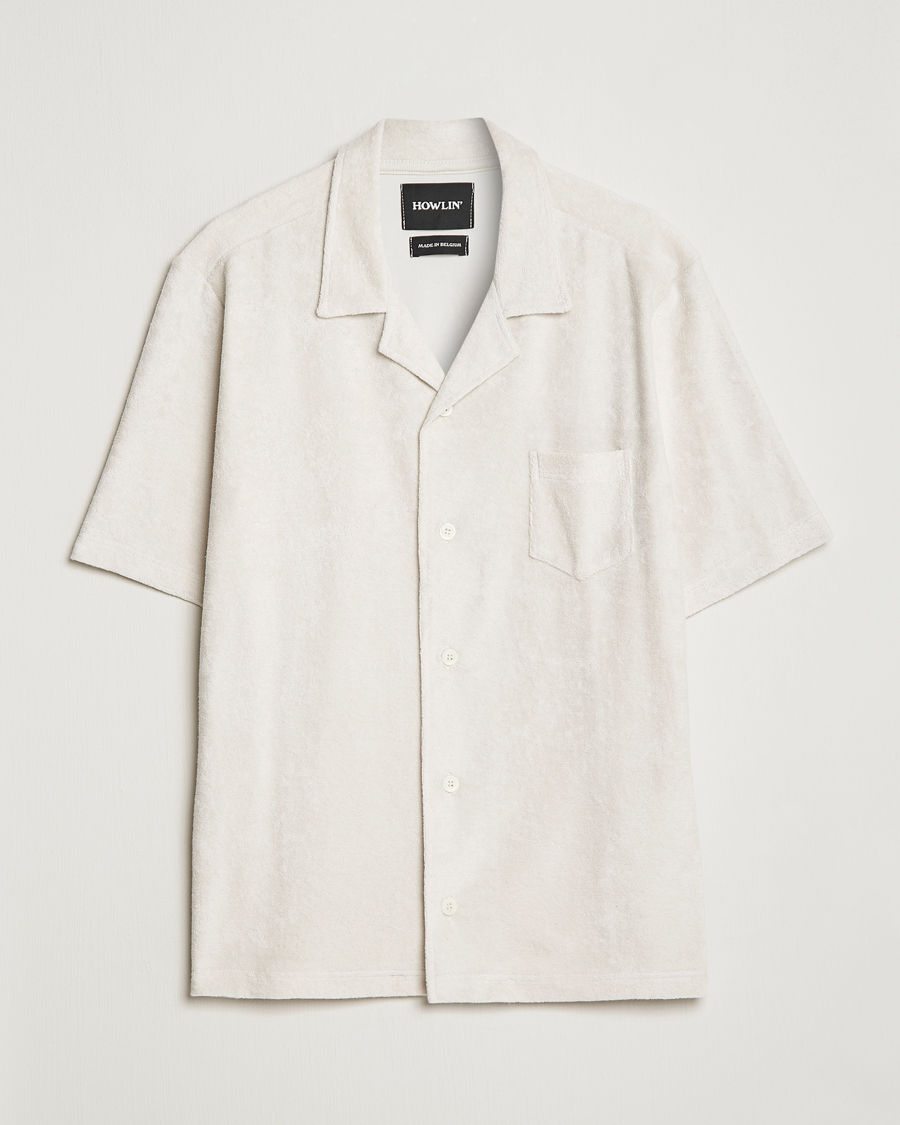 Homme | Chemises | Howlin' | Short Sleeve Terry Shirt White Sand
