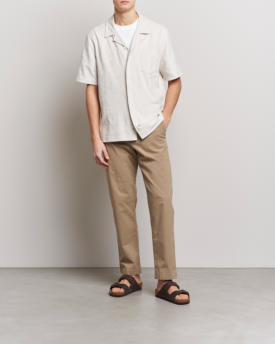 Homme | Chemises | Howlin' | Short Sleeve Terry Shirt White Sand