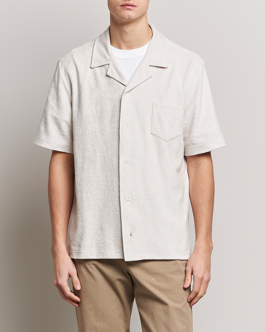 Homme | Chemises | Howlin' | Short Sleeve Terry Shirt White Sand