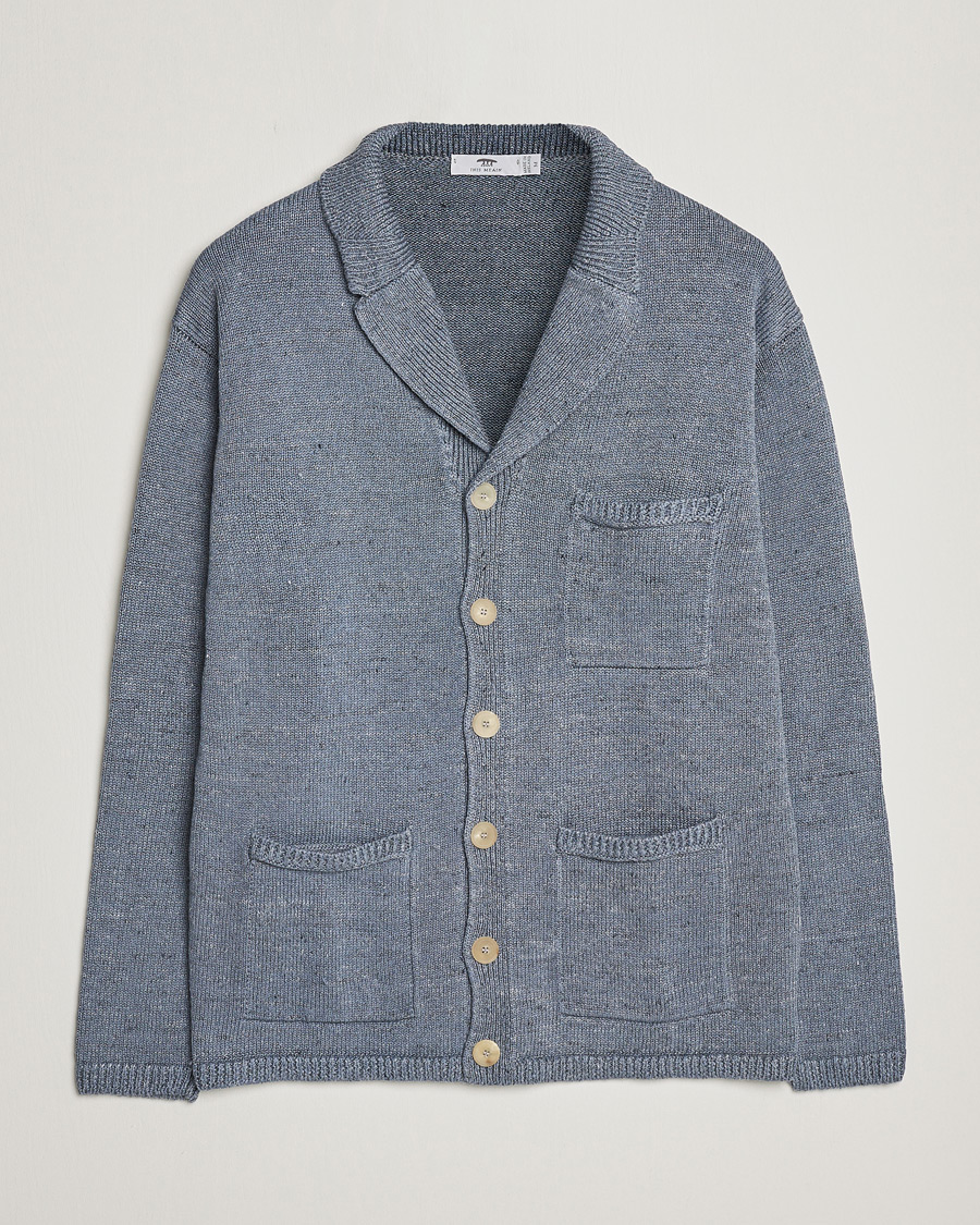 Heren | Truien | Inis Meáin | Washed Linen Pub Jacket Stone