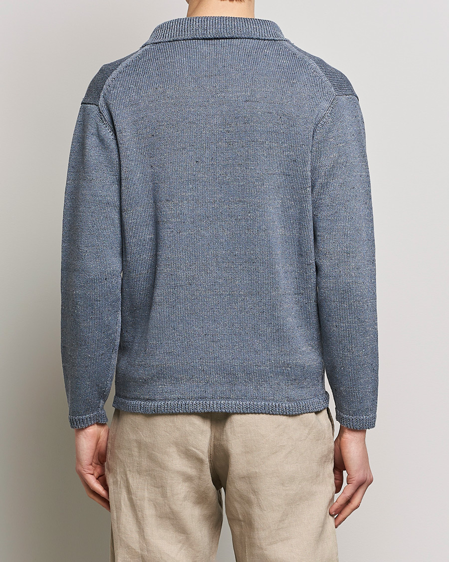 Heren | Truien | Inis Meáin | Washed Linen Pub Jacket Stone