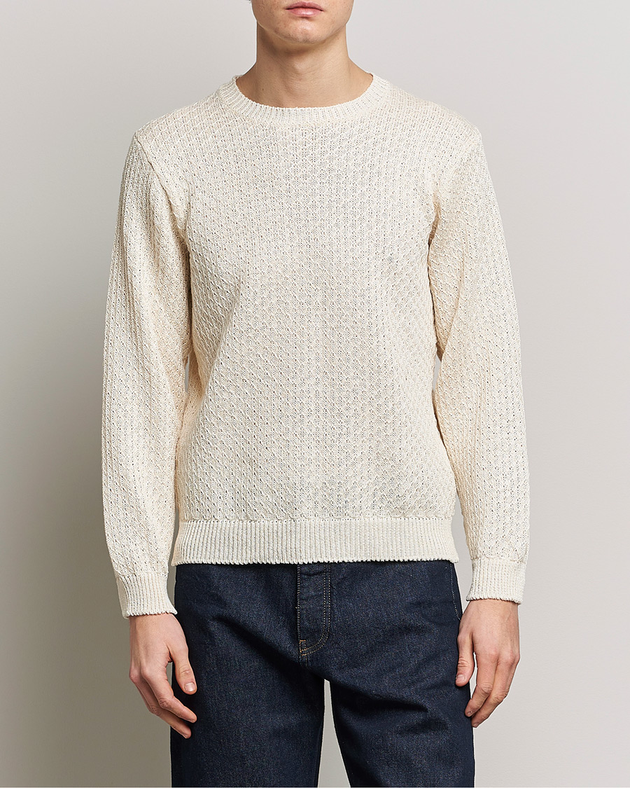 Homme | Pulls Et Tricots | Inis Meáin | Fishnet Linen Sweater Mist