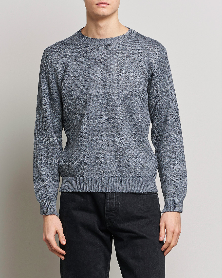 Homme | Pulls Et Tricots | Inis Meáin | Fishnet Linen Sweater Stone