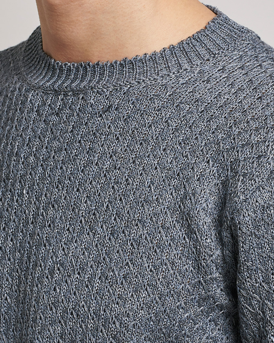 Homme | Pulls Et Tricots | Inis Meáin | Fishnet Linen Sweater Stone