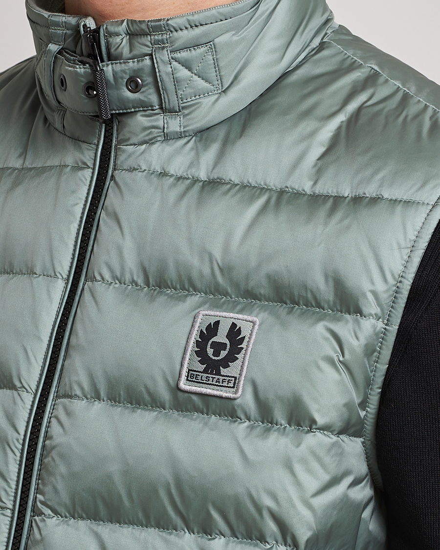 Heren | Gilets | Belstaff | Circuit Padded Gilet Steel Green