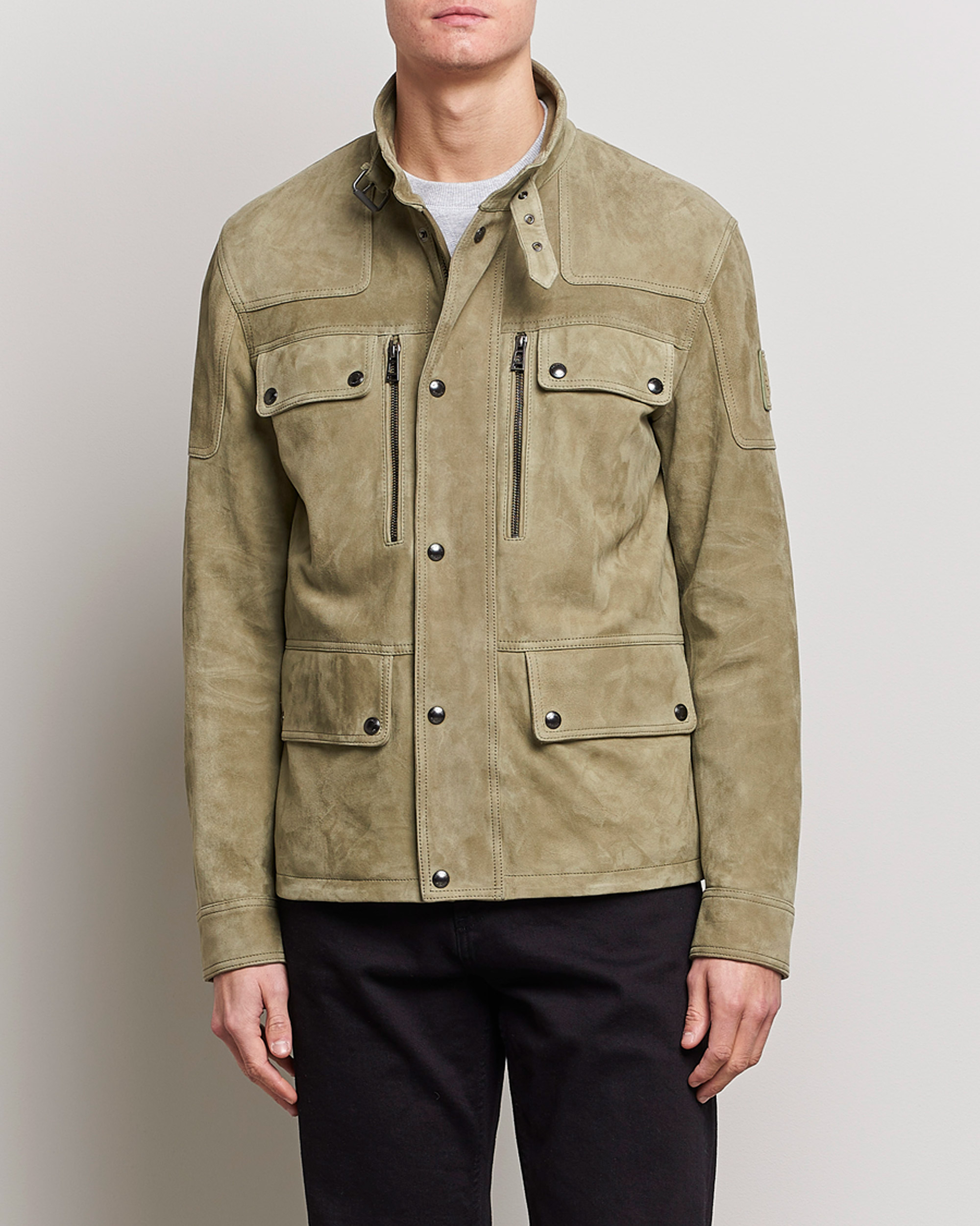 Heren | Jassen | Belstaff | Dene Suede Field Jacket Aloe