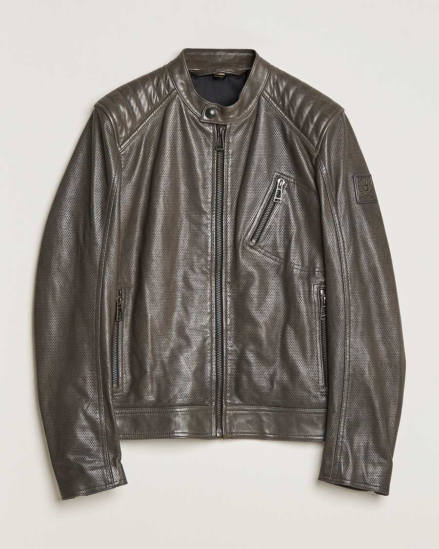 Heren | Jassen | Belstaff | V Racer Air Leather Jacket Dark Grey