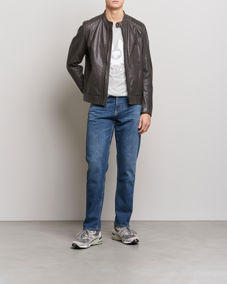 Heren | Jassen | Belstaff | V Racer Air Leather Jacket Dark Grey