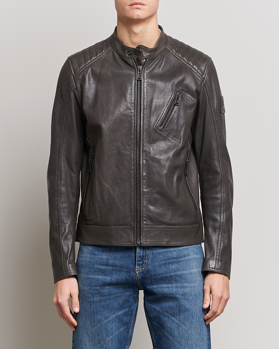 Heren | Jassen | Belstaff | V Racer Air Leather Jacket Dark Grey