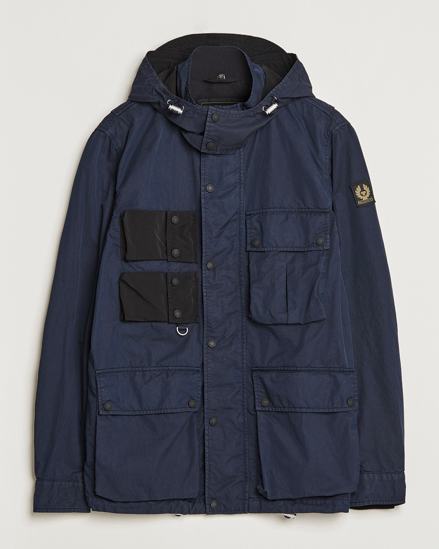 Heren | Jassen | Belstaff | Deploy Cotton/Nylon Field Jacket Dark Ink/Black