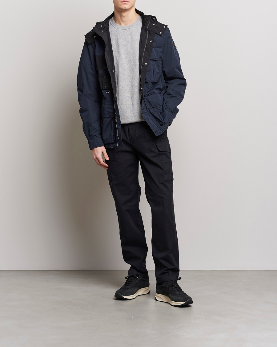 Heren | Jassen | Belstaff | Deploy Cotton/Nylon Field Jacket Dark Ink/Black