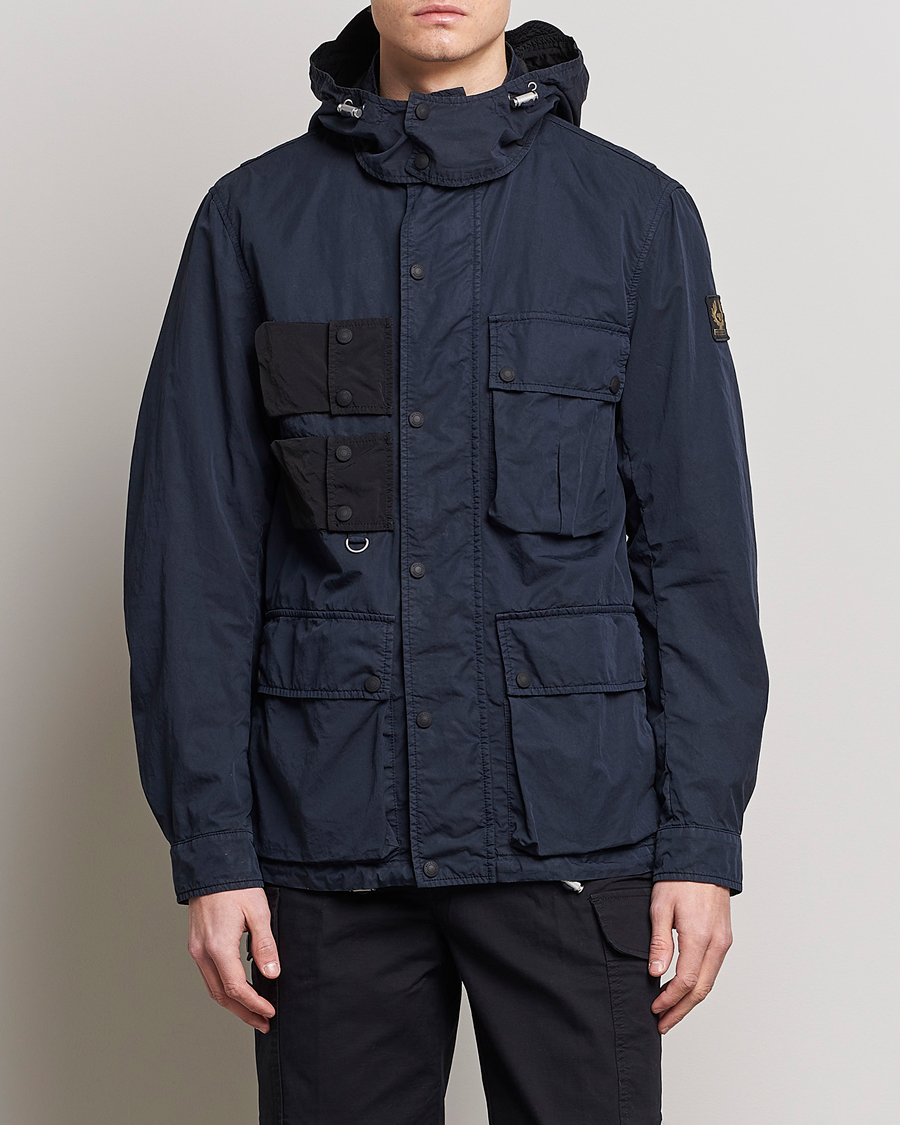Heren | Jassen | Belstaff | Deploy Cotton/Nylon Field Jacket Dark Ink/Black