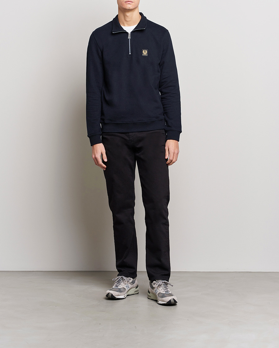 Heren | Truien | Belstaff | Signature Half Zip Sweatshirt Dark Ink