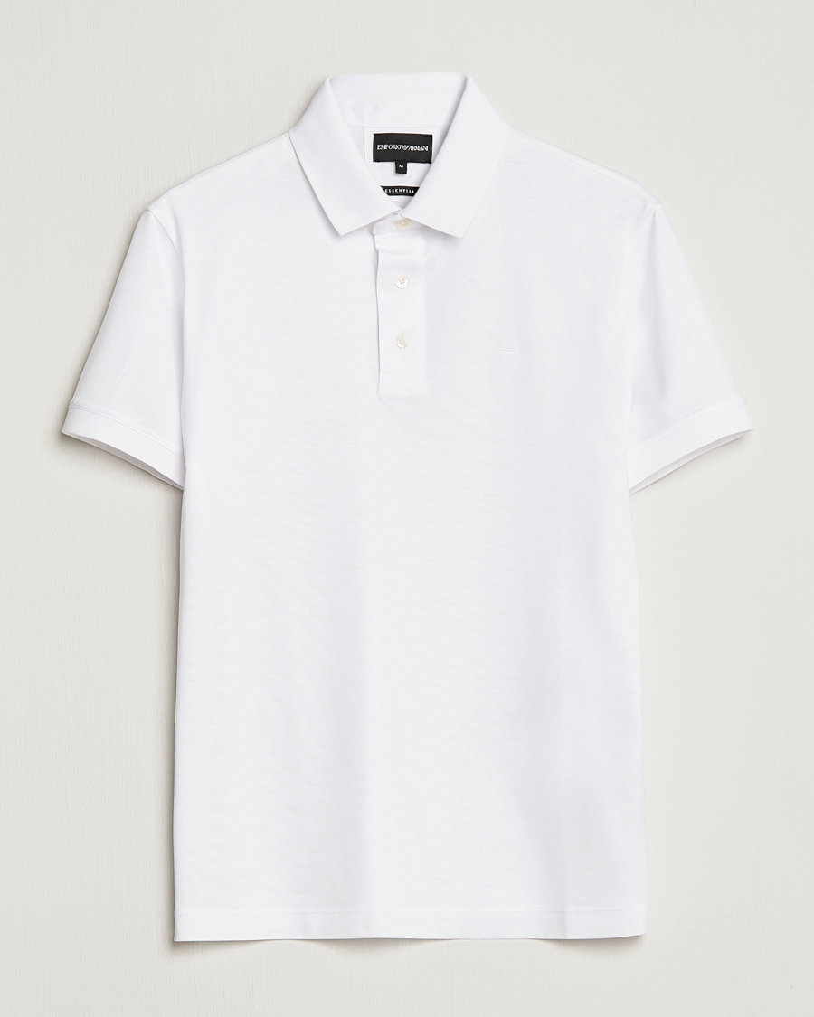 Heren | Polo's | Emporio Armani | Cotton Tencel Polo White