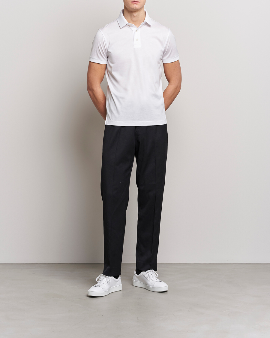 Heren | Polo's | Emporio Armani | Cotton Tencel Polo White
