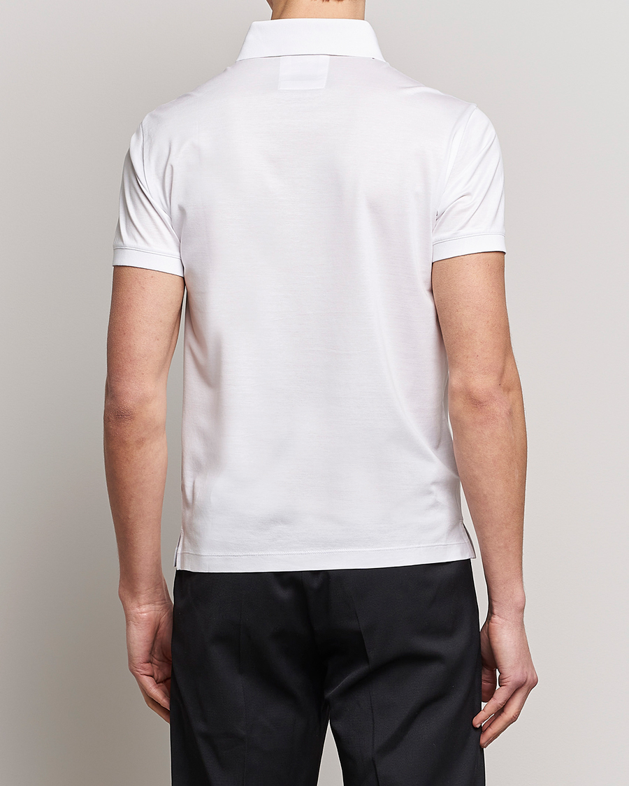 Heren | Polo's | Emporio Armani | Cotton Tencel Polo White