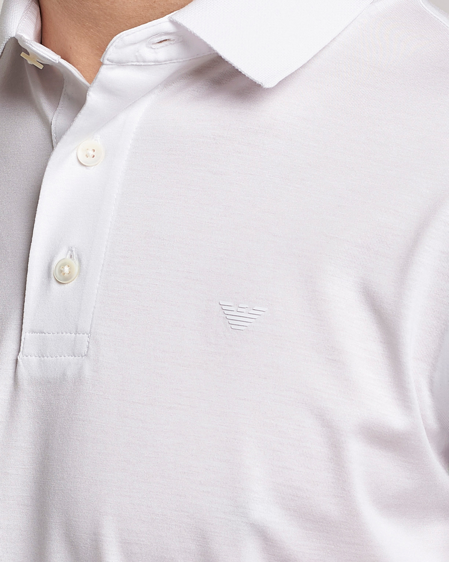 Heren | Polo's | Emporio Armani | Cotton Tencel Polo White