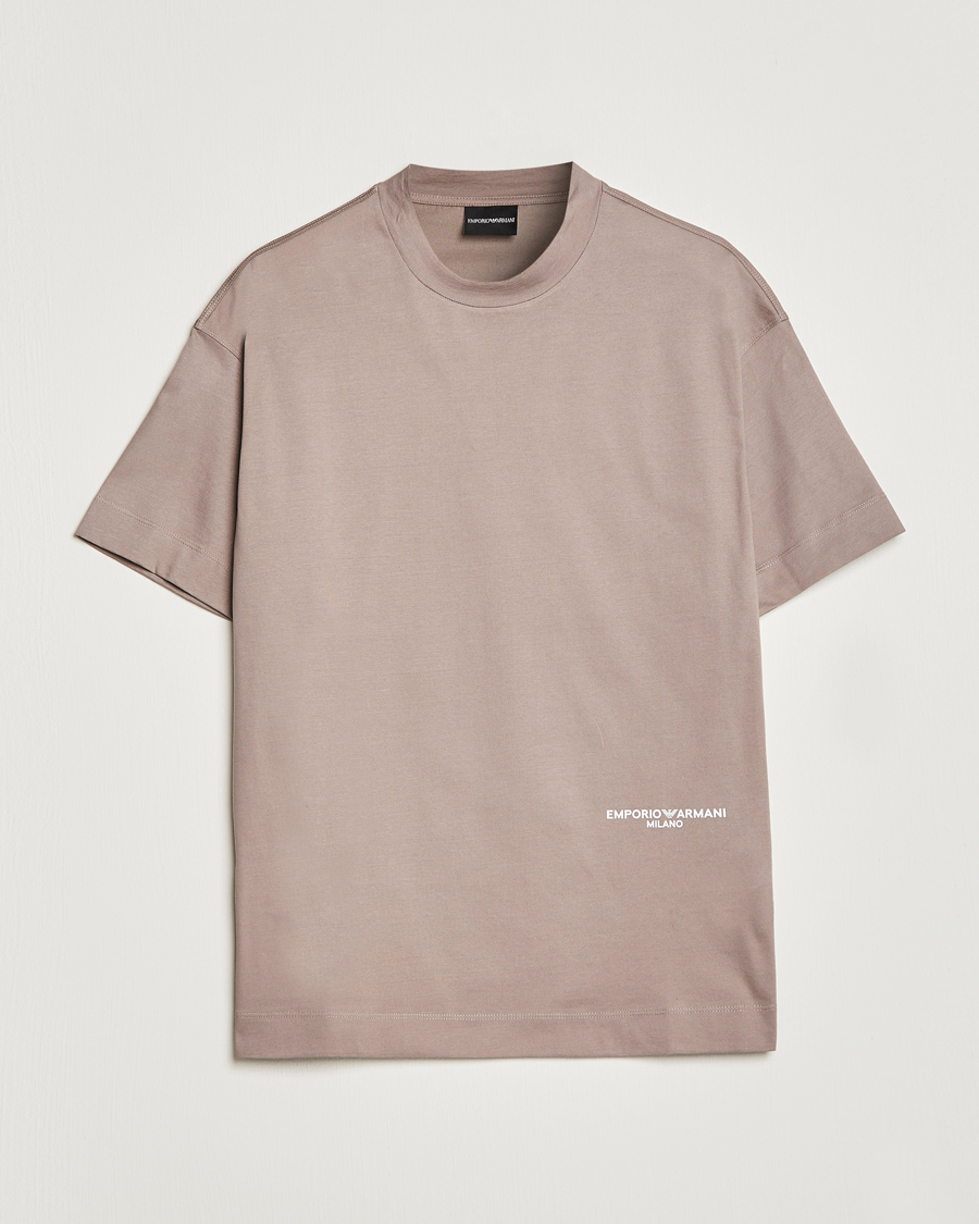 Homme | T-shirts | Emporio Armani | Cotton T-Shirt Beige