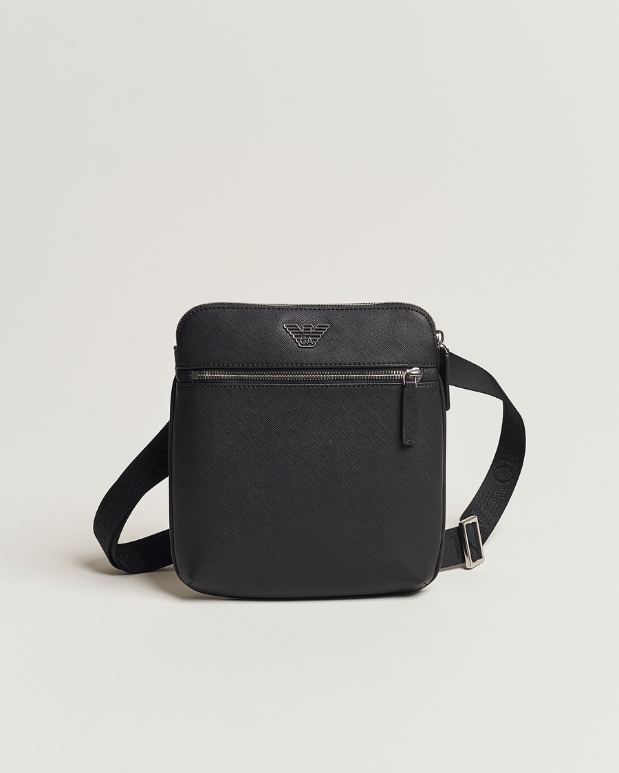 Homme | Emporio Armani Leather Messeager Bag Black | Emporio Armani | Leather Messeager Bag Black
