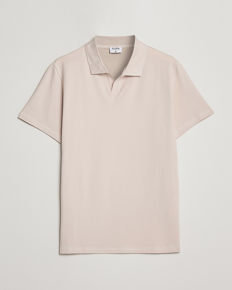 Homme | Polos | Filippa K | Stretch Cotton Polo Tee Sand