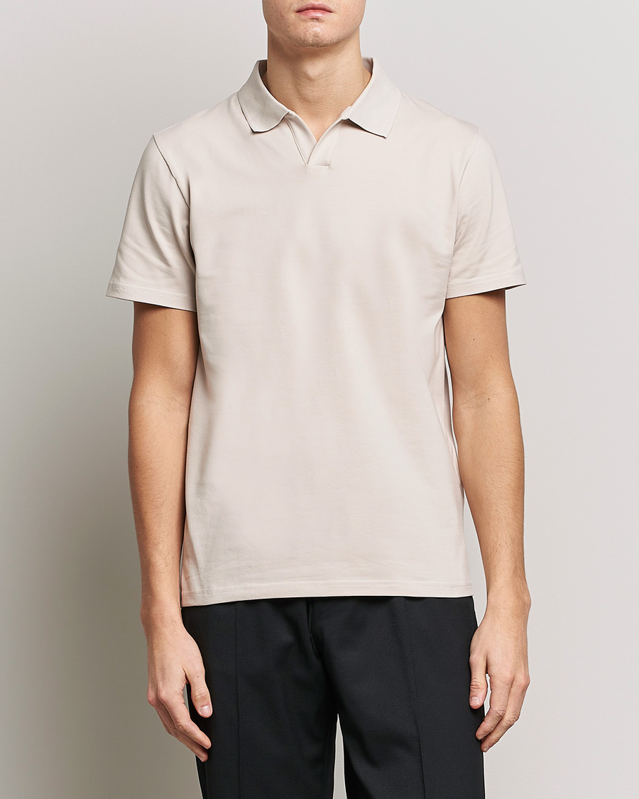 Homme | Polos | Filippa K | Stretch Cotton Polo Tee Sand