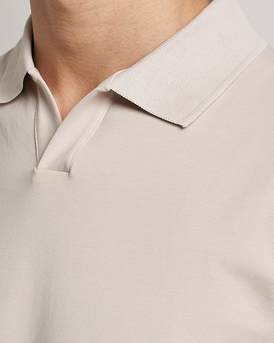 Homme | Polos | Filippa K | Stretch Cotton Polo Tee Sand