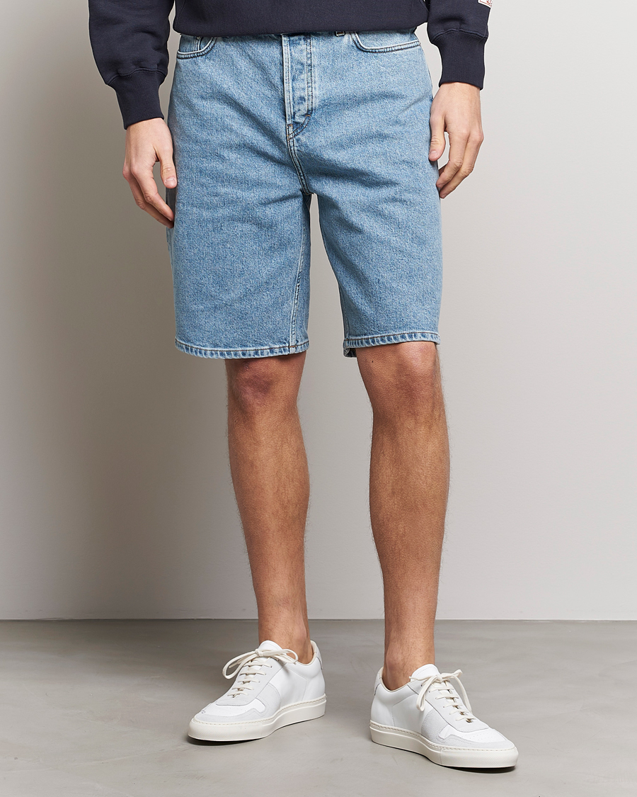Homme | Shorts | Filippa K | Bermuda Denim Shorts Allover Stone