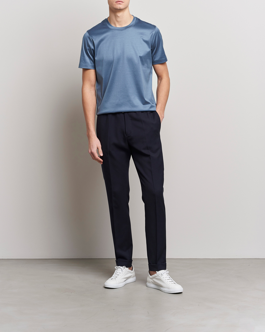 Heren | T-shirts | Eton | Filo Di Scozia T-Shirt Gray