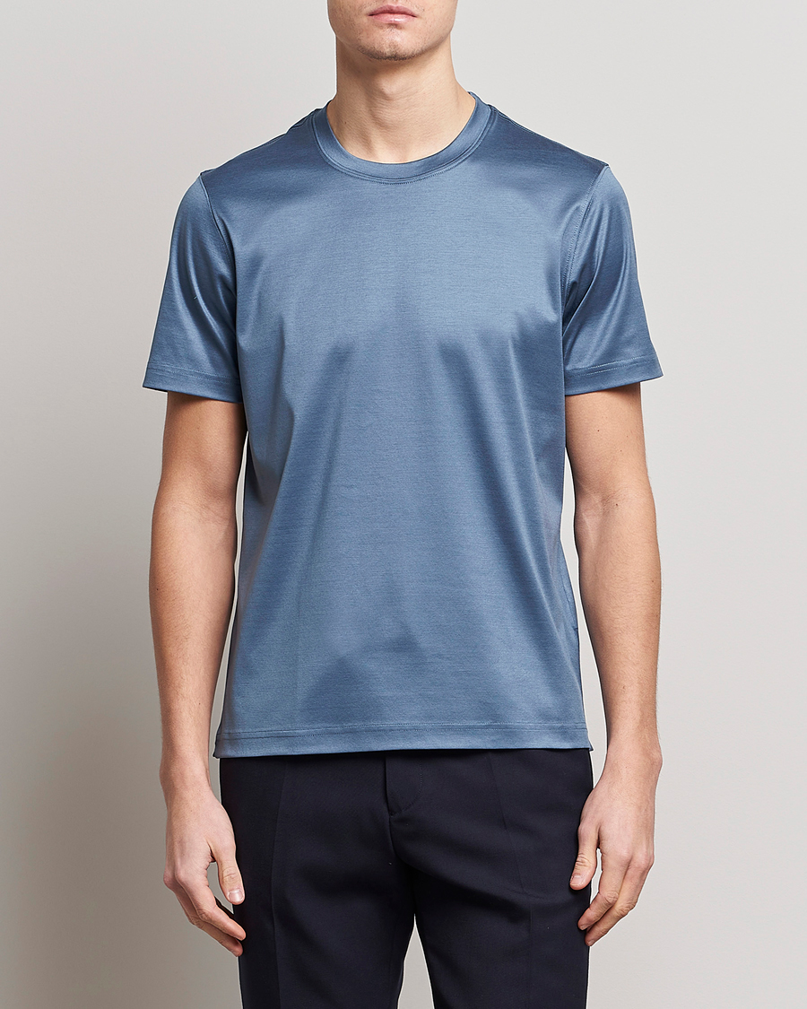 Heren | T-shirts | Eton | Filo Di Scozia T-Shirt Gray