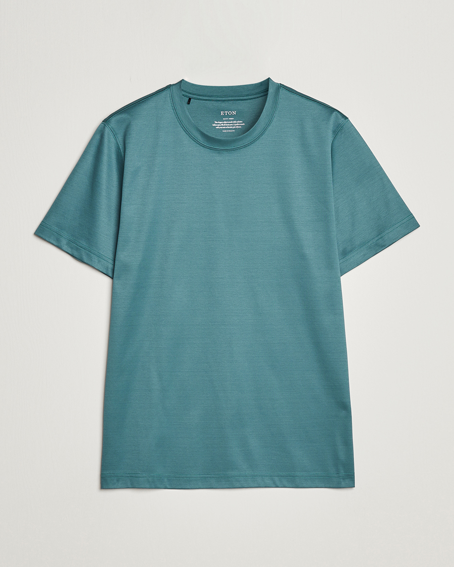Heren | T-shirts | Eton | Filo Di Scozia T-Shirt Green